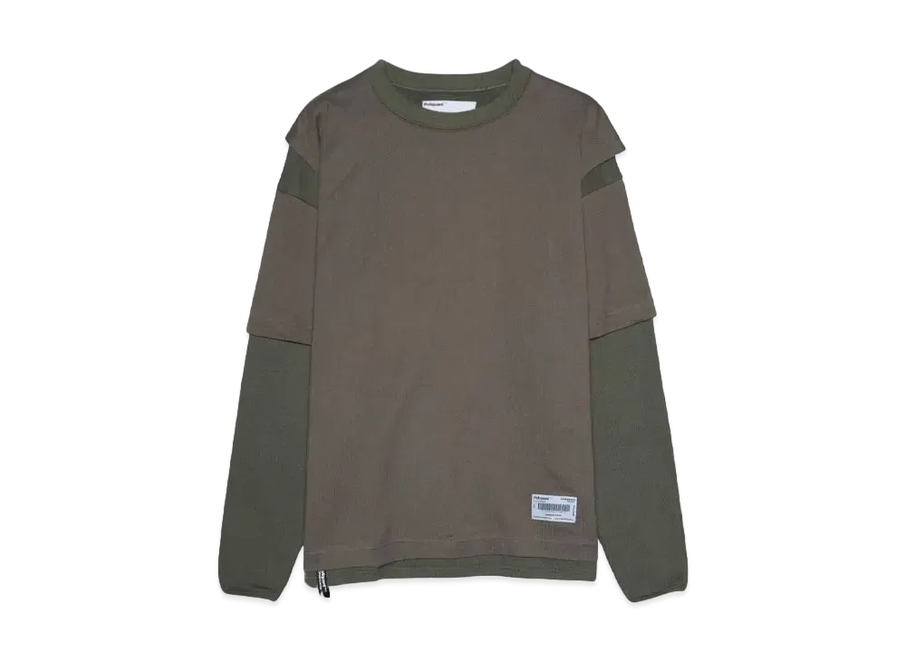 Poliquant THE LAYERED L/S SWEAT SHIRT
 "OLIVE"