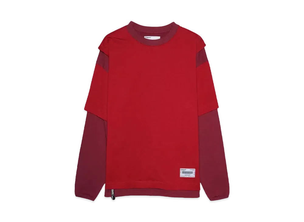 Poliquant THE LAYERED L/S SWEAT SHIRT
 "BURGUNDY"