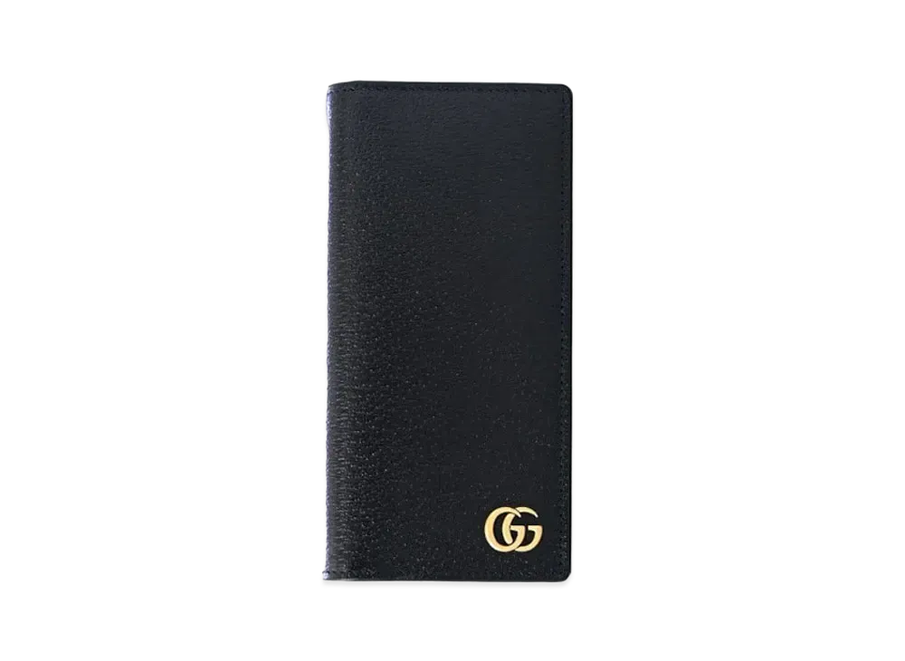 グッチ GGマーモント 長財布 レザー "ブラック/ゴールド" 436023 DJ20T 1000