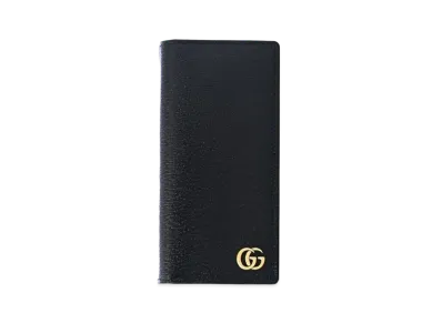 GUCCI GG Marmont Long Wallet Leather "Black/Gold"