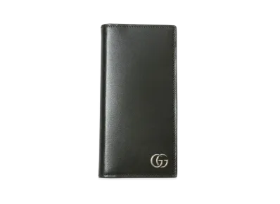 GUCCI GG Marmont Long Wallet Leather "Black/Silver"