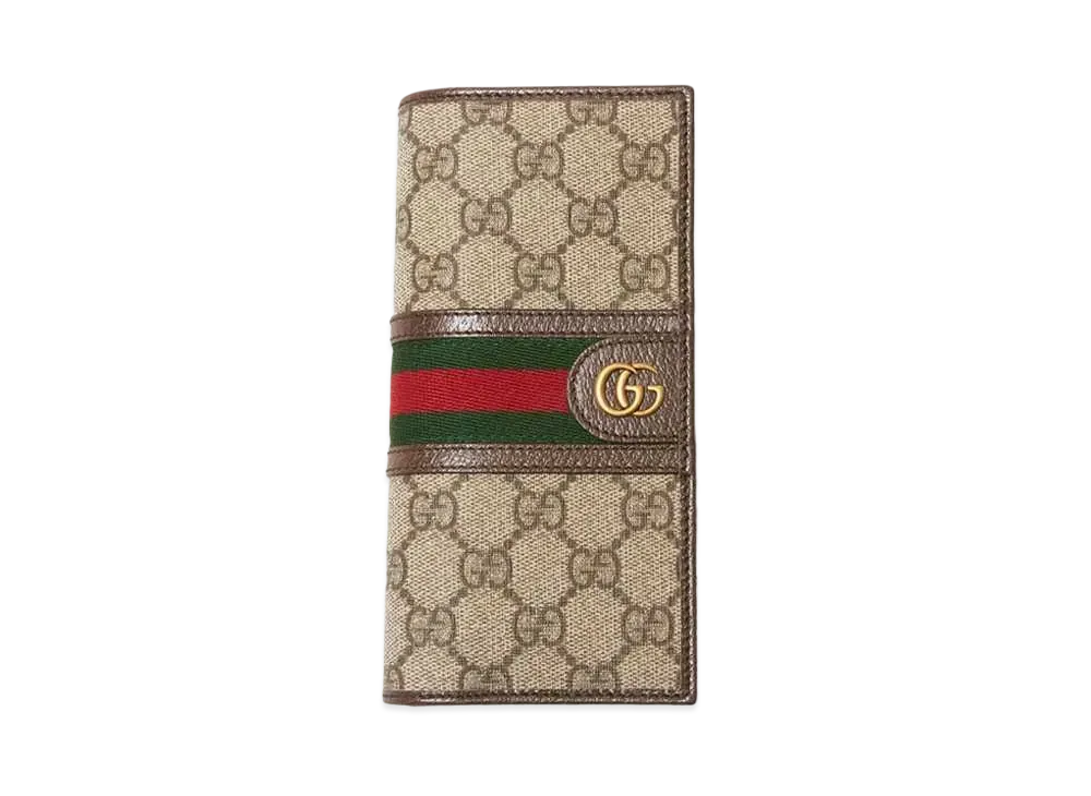 GUCCI GG Supreme Ophidia Long Wallet "Beige/Ebony"