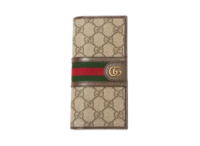 GUCCI GG Supreme Ophidia Long Wallet "Beige/Ebony"