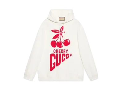 GUCCI Cherry Gucci Cotton Sweatshirt "Ivory"