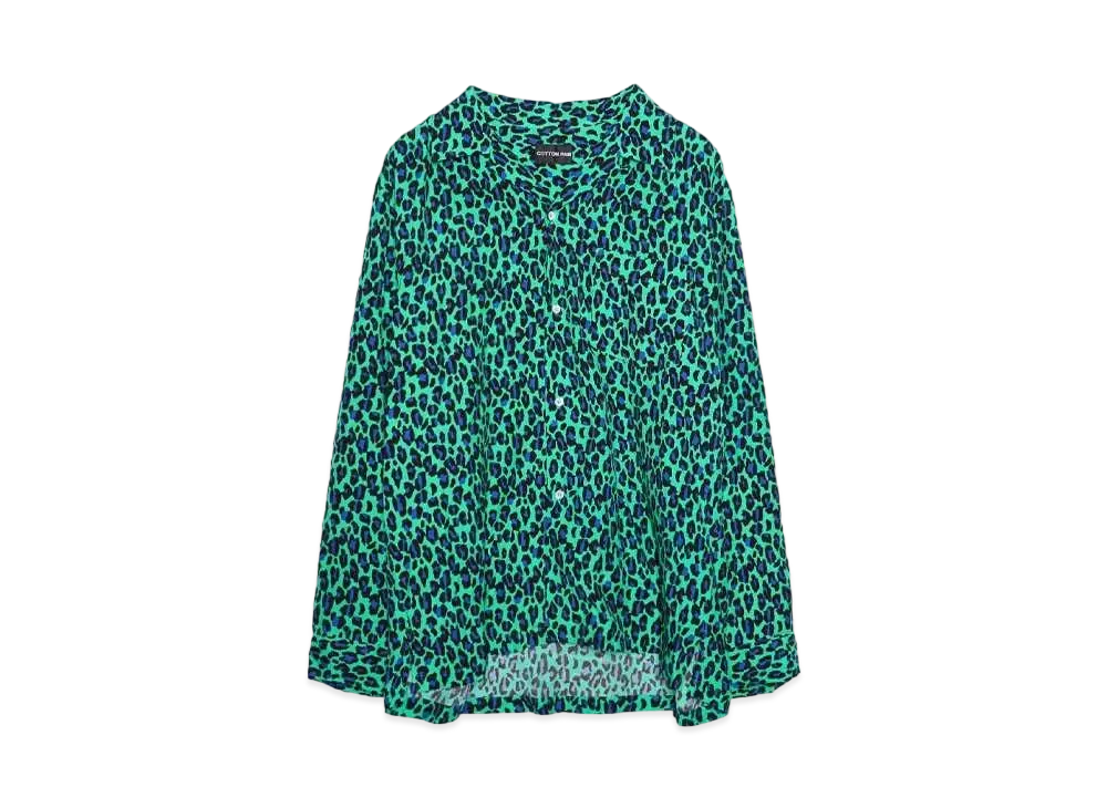 COTTON PAN Shawn L/S:LEOPARD "GREEN"