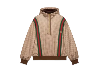 GUCCI Mini GG Jersey Hooded Sweatshirt "Beige/Ebony"