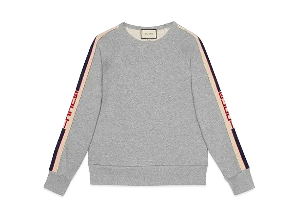 GUCCI Side Sleeve Logo Sweatshirt "Gray"