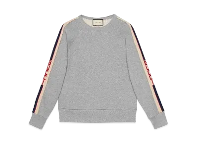 GUCCI Side Sleeve Logo Sweatshirt "Gray"