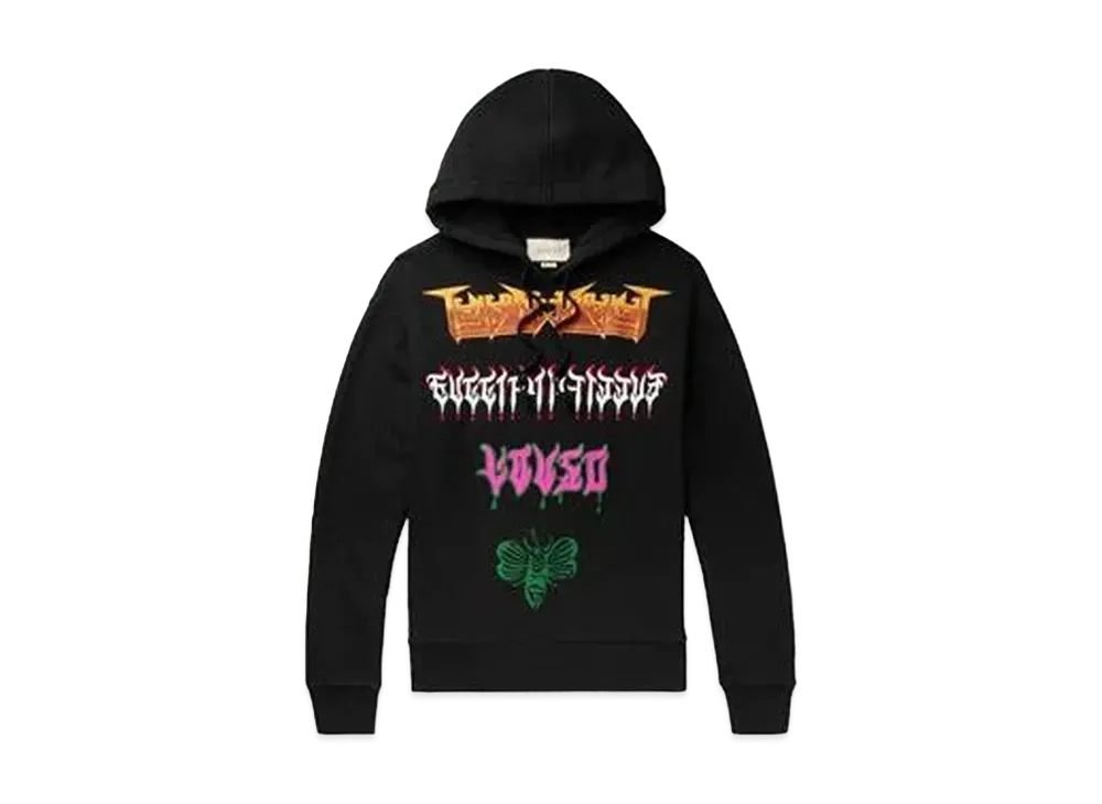 GUCCI Metal Logo Print Sweatshirt "Black"