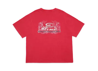 9090 PIKO x 9090 Metal Logo Wash Tee "WASH RED"