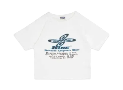 9090 PIKO x 9090 Windmill Logo Cropped Tee "WHITE"