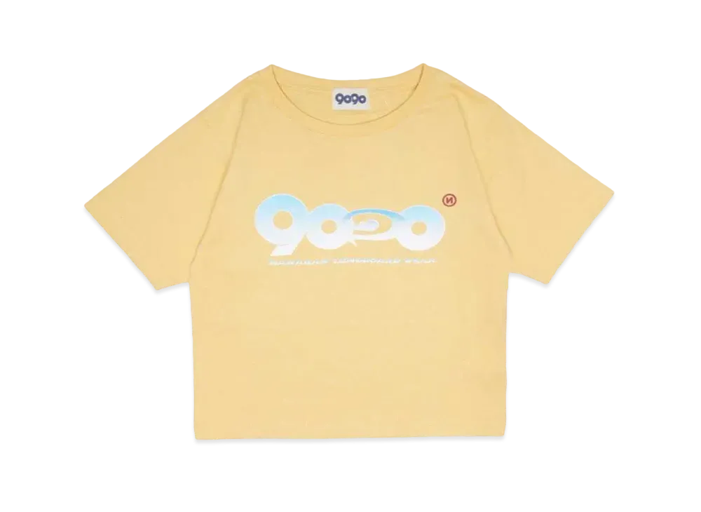 9090 PIKO x 9090 9090 Logo Cropped Tee "YELLOW"