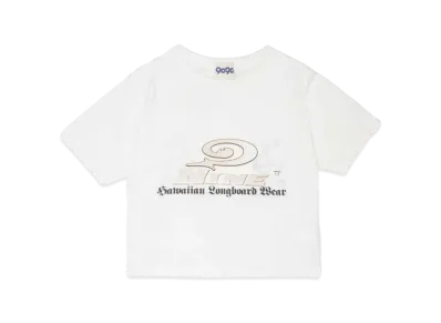 9090 PIKO x 9090 Metal Logo Cropped Tee "WHITE"