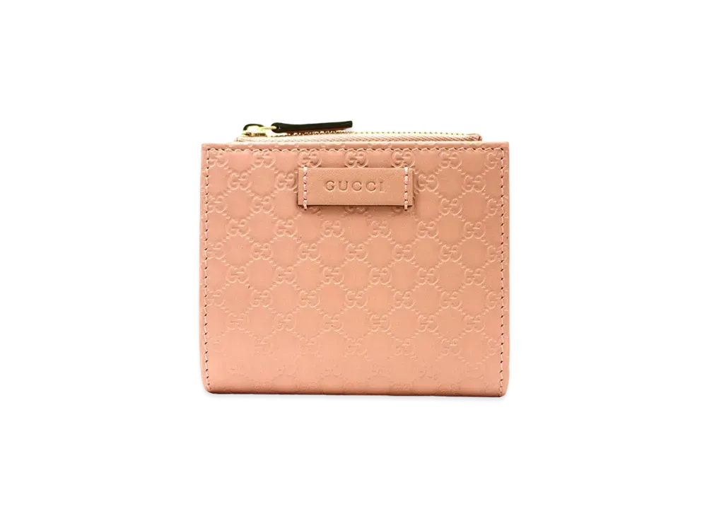 GUCCI Micro Guccissima Bi-Fold Wallet "Pink"