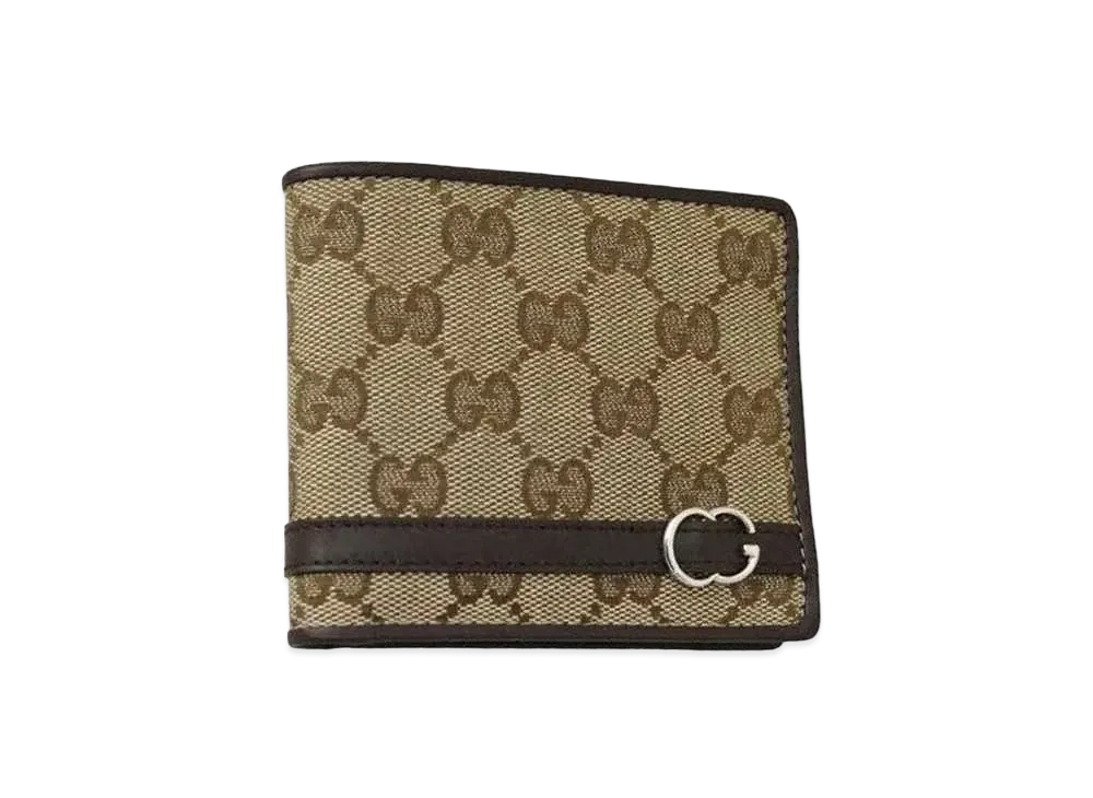 GUCCI GG Canvas Bi-fold Wallet "Brown"