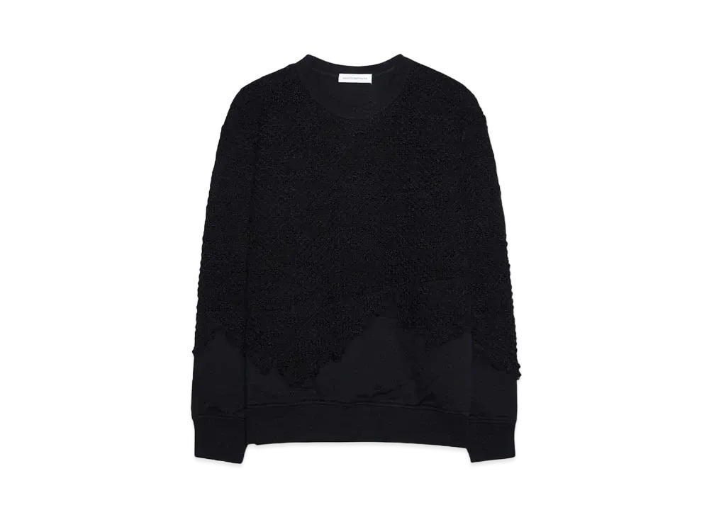 MAHITO MOTOYOSHI Low Gauge Knit Switch Pullover "Black"