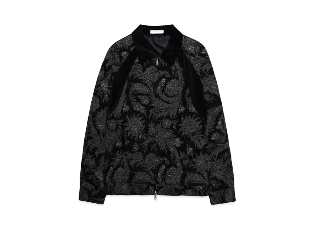 MAHITO MOTOYOSHI Gobelin Velvet Switching Blouson "Black"