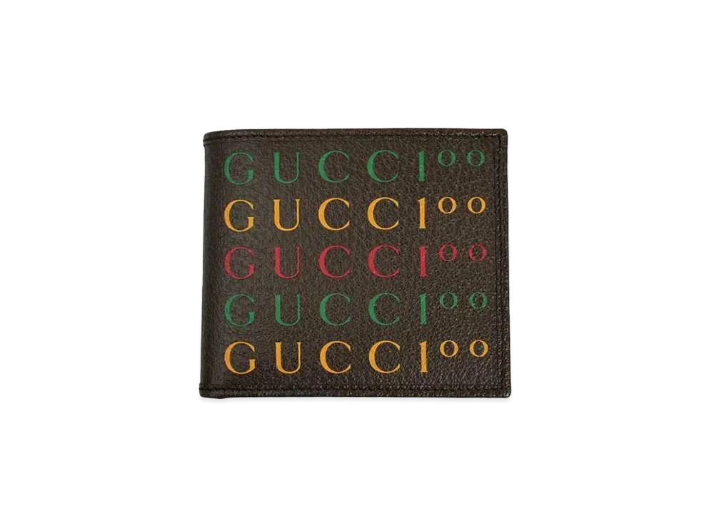 GUCCI Bi-fold Wallet 100th Anniversary "Brown/Multi"