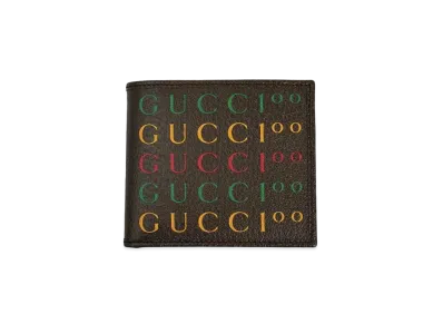 GUCCI Bi-fold Wallet 100th Anniversary "Brown/Multi"