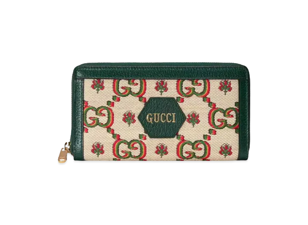 GUCCI Zip Around Wallet 100th Anniversary "Green"