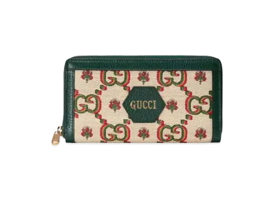 GUCCI Zip Around Wallet 100th Anniversary "Green"