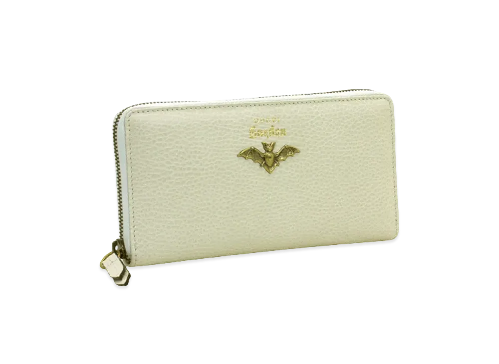 GUCCI Garden Zip Around Wallet "White"