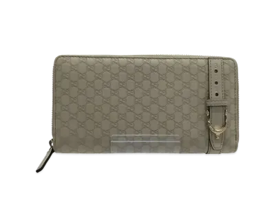 GUCCI Micro Guccissima Zip Around Long Wallet "Gray"