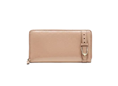 GUCCI Micro Guccisima Zip Around Long Wallet "Beige"