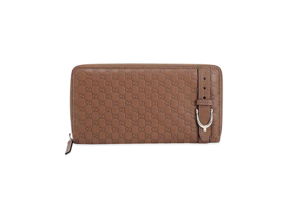 GUCCI Micro Guccisima Zip Around Long Wallet "Brown"