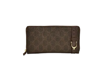 GUCCI Micro Guccisima Zip Around Long Wallet"Brown"
