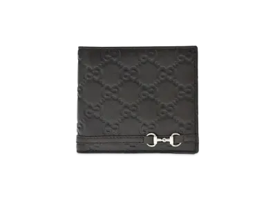 GUCCI Guccissima Bi-fold Wallet "Brown"