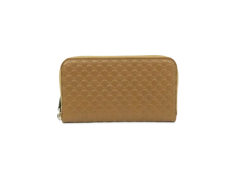 GUCCI Micro Guccissima Long Zip Around Wallet "Brown"