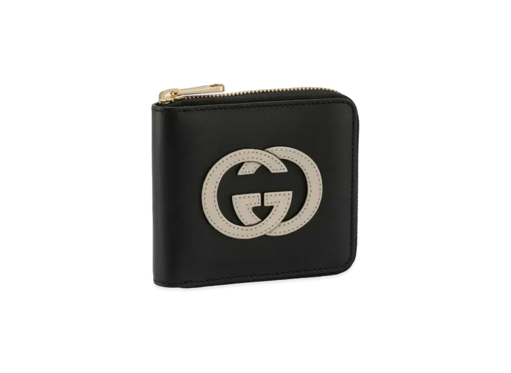 GUCCI GG Logo Basket Round Zipper Long Wallet "Black"