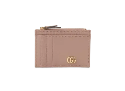 GUCCI GG Marmont Card Coin Case "Pink"