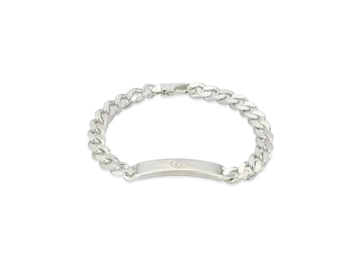 GUCCI Diagonal Interlocking G Bracelet "Silver"