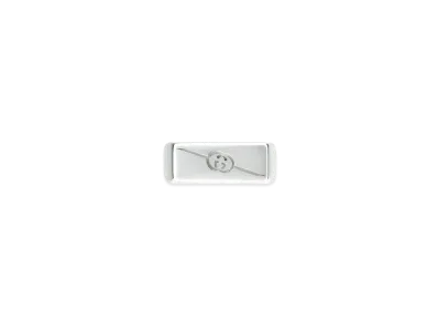 GUCCI Diagonal Interlocking G Ring "Silver"