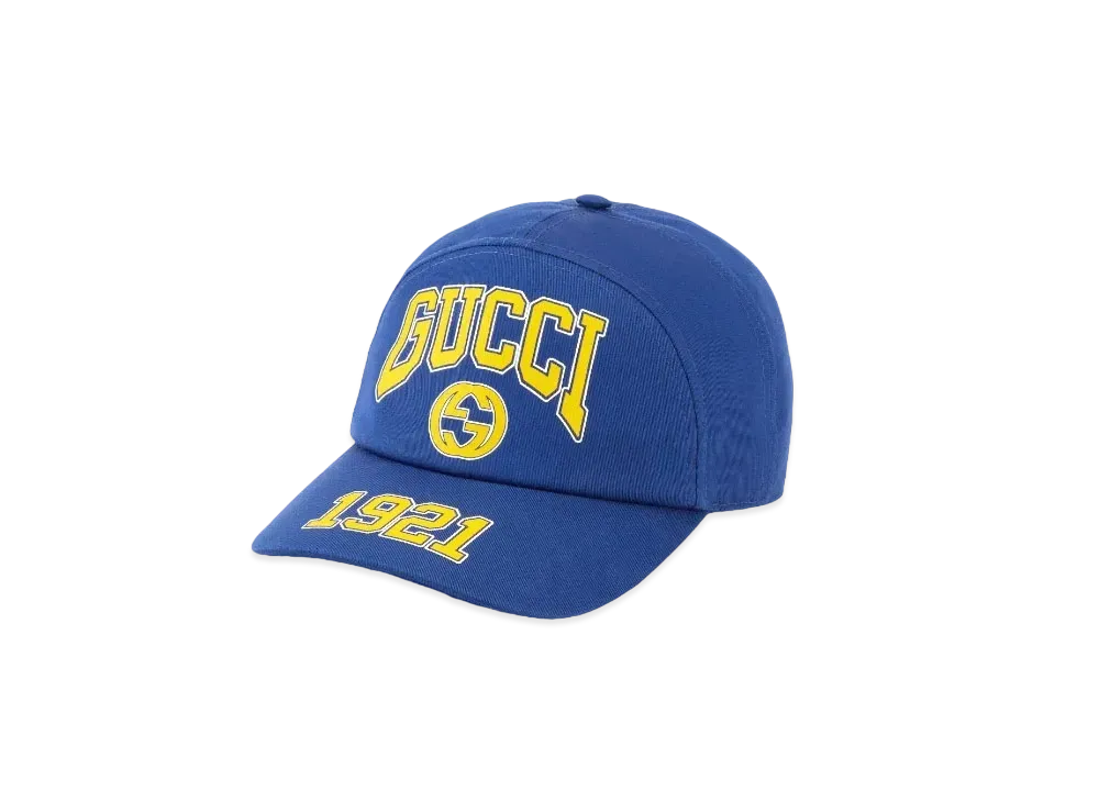 美品✨ グッチ ロゴプリント キャップ ベースボールキャップ グッチ グッチ プリント コットン ベースボールキャップ 