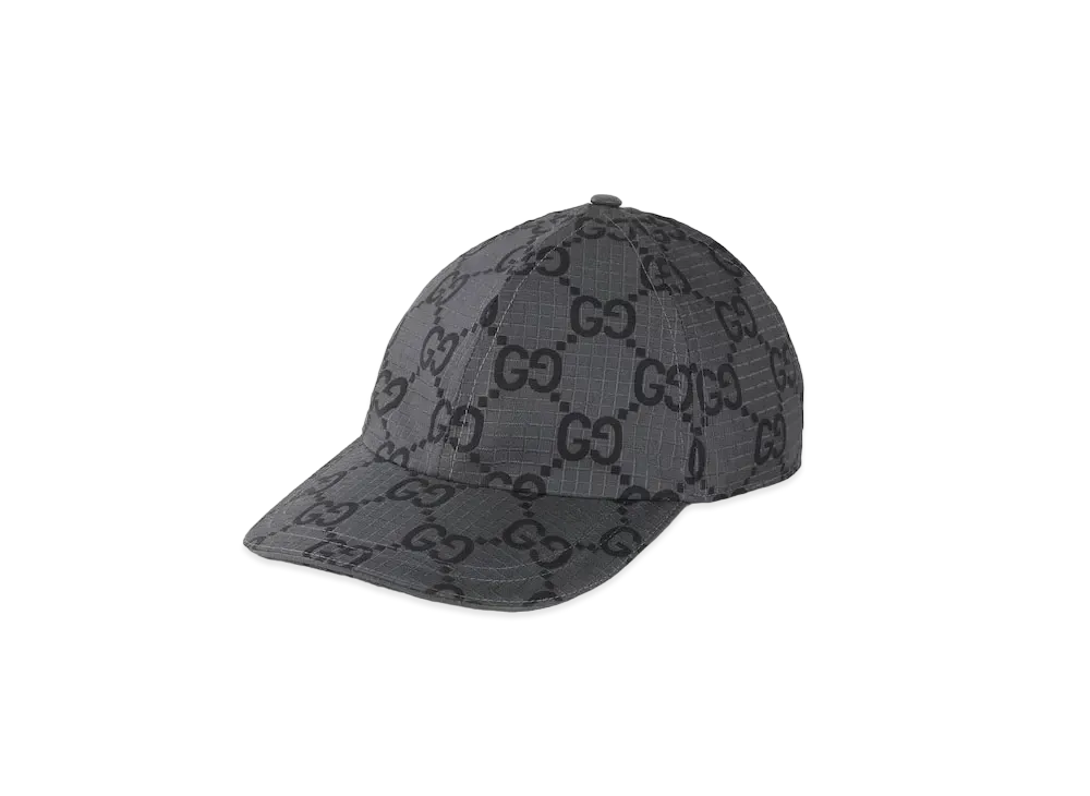 GUCCI GG Ripstop Baseball Hat "Dark Grey/Black"