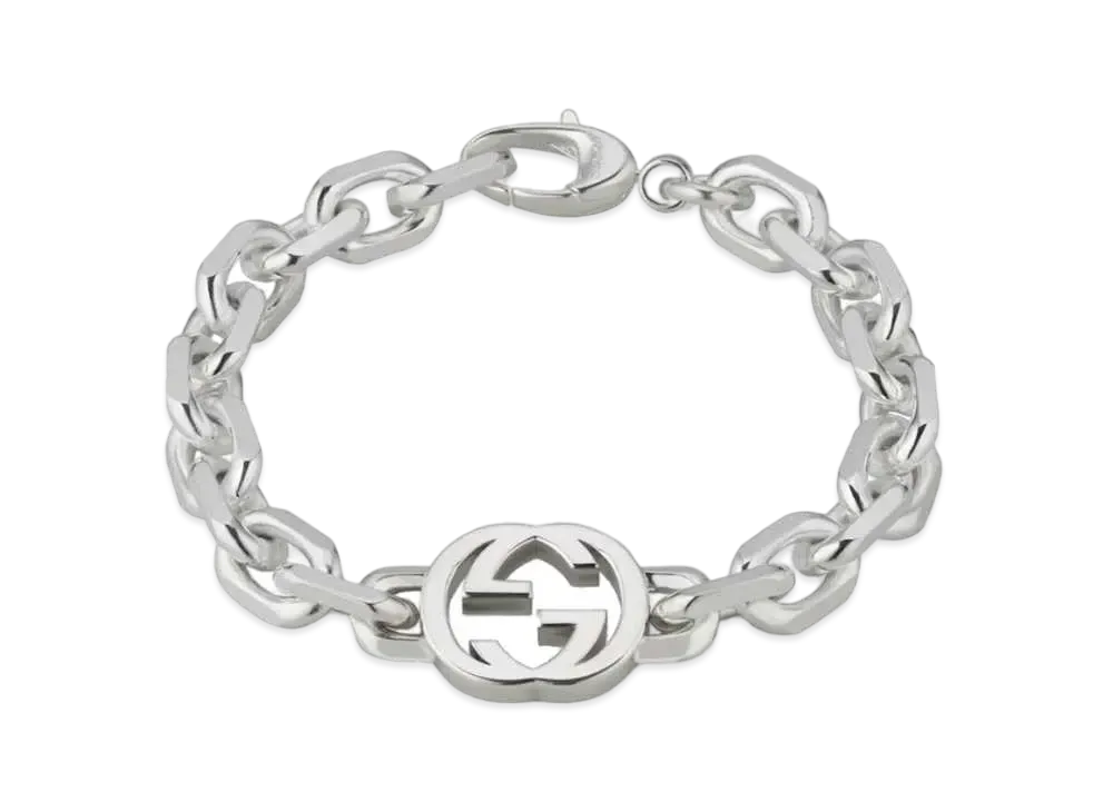 GUCCI Interlocking G Chain Bracelet "Silver"