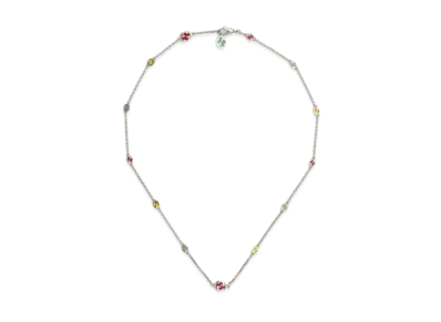 GUCCI Interlocking G Necklace Enamel Aged Finish "Multicolor"