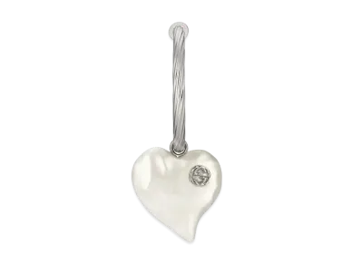 GUCCI Interlocking G Heart Single Earring Metal "Palladium"