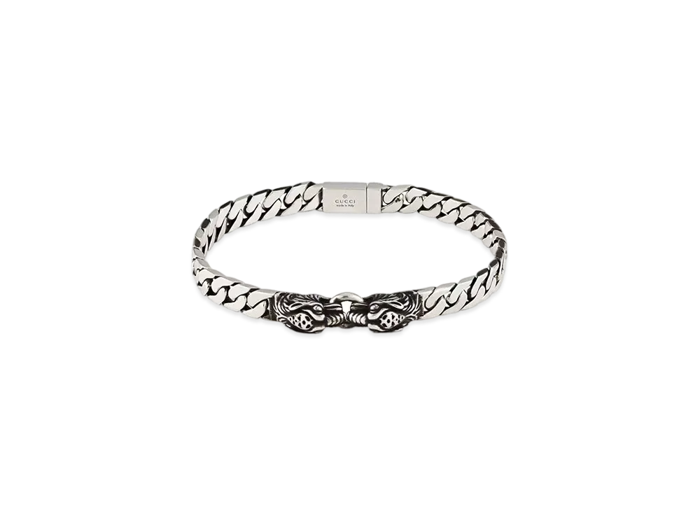 GUCCI Tiger Head Bracelet Aged Finish "Silver"