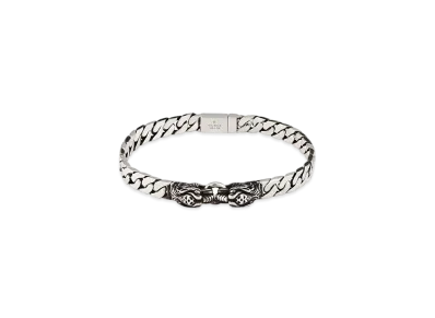 GUCCI Tiger Head Bracelet Aged Finish "Silver"