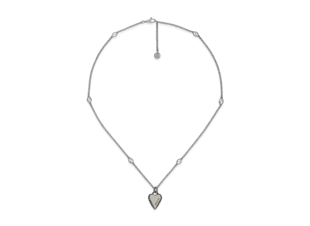 GUCCI Heart charm necklace "Silver"