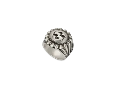 GUCCI Interlocking G Engraved Ring "Silver"