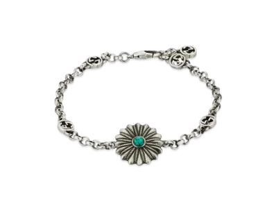 GUCCI Interlocking G Bracelet Flower "Silver"