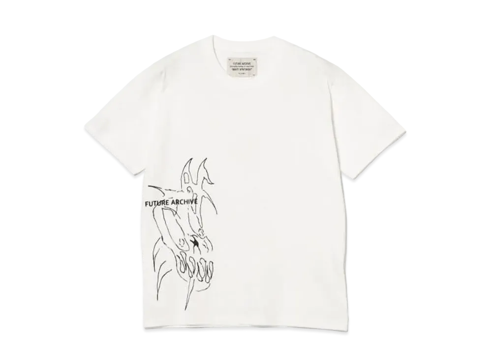 BEAMS FUTURE ARCHIVE x ITUKI Print Tee "Fa" "White"