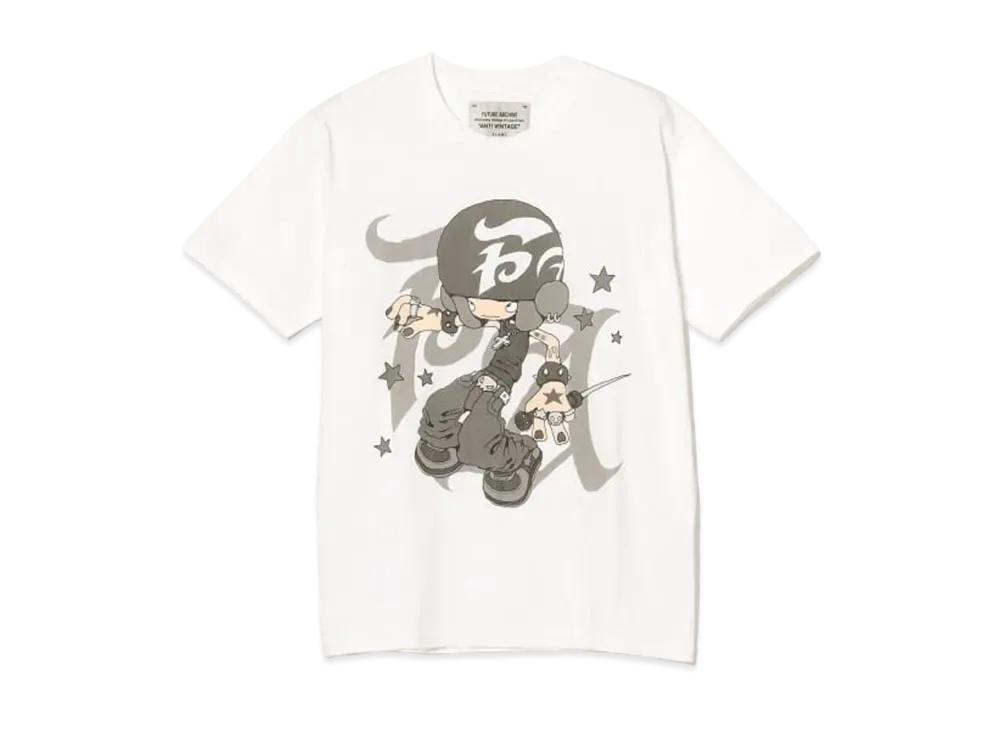 BEAMS FUTURE ARCHIVE x YAMEPI Print Tee "Fa" "White"