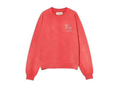 BEAMS FUTURE ARCHIVE Fade Rhine Stone Sweat Crew "Red"
