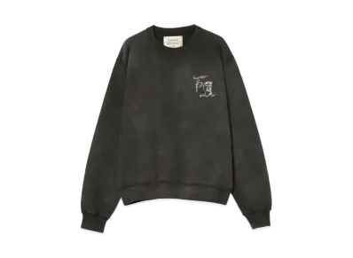 BEAMS FUTURE ARCHIVE Fade Rhine Stone Sweat Crew "Black"